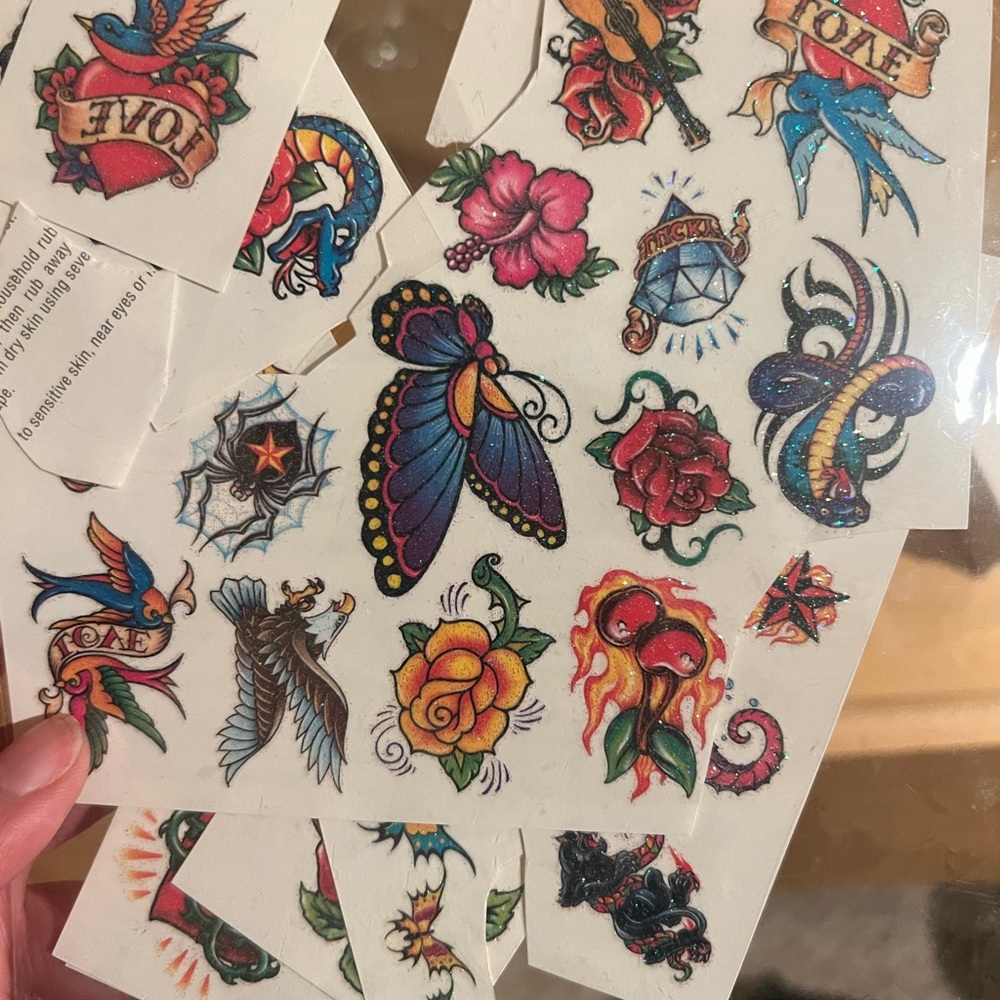 Colorful Temporary Tattoo Stickers